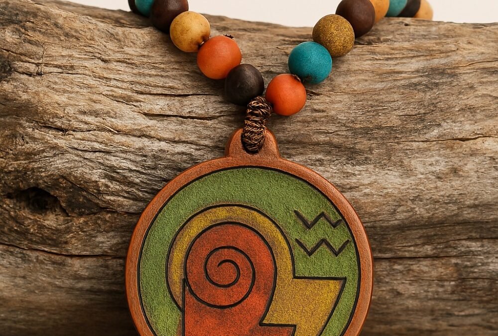 Collar de cerámica y barro pulido